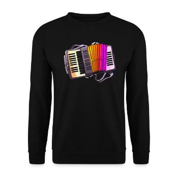 Accordéoniste Instrument de musique Accordéoniste - Sweat-shirt Unisexe - noir - Devant - Alina (178cm) & Michal (187cm)