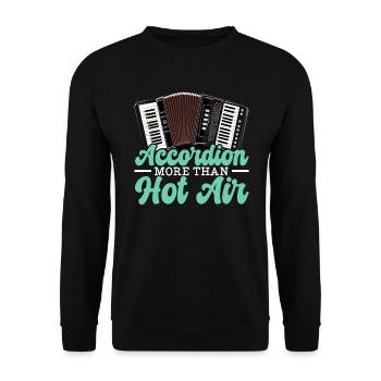 Accordéoniste Instrument de musique Accordéoniste - Sweat-shirt Unisexe - noir - Devant - Alina (178cm) & Michal (187cm)