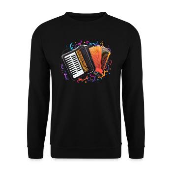 Accordéoniste Instrument de musique Accordéoniste - Sweat-shirt Unisexe - noir - Devant - Alina (178cm) & Michal (187cm)