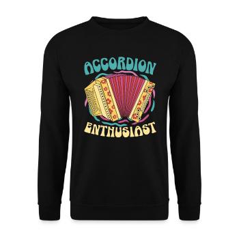 Accordéoniste Instrument de musique Accordéoniste - Sweat-shirt Unisexe - noir - Devant - Alina (178cm) & Michal (187cm)