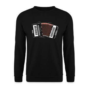 Accordéoniste Instrument de musique Accordéoniste - Sweat-shirt Unisexe - noir - Devant - Alina (178cm) & Michal (187cm)