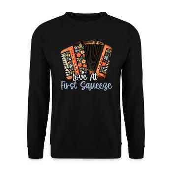 Accordéoniste Instrument de musique Accordéoniste - Sweat-shirt Unisexe - noir - Devant - Alina (178cm) & Michal (187cm)