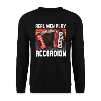 Accordéoniste Instrument de musique Accordéoniste - Sweat-shirt Unisexe - noir - Devant - Alina (178cm) & Michal (187cm)