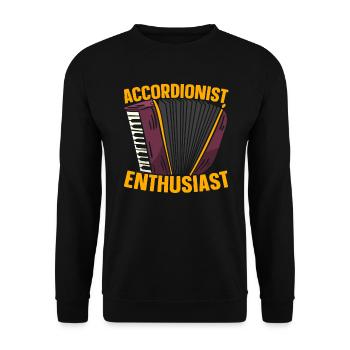 Accordéoniste Instrument de musique Accordéoniste - Sweat-shirt Unisexe - noir - Devant - Alina (178cm) & Michal (187cm)