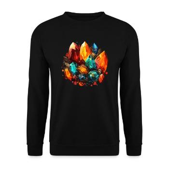 Lapidaire artiste pierres précieuses Pierre de collecte Pierre - Sweat-shirt Unisexe - noir - Devant - Alina (178cm) & Michal (187cm)