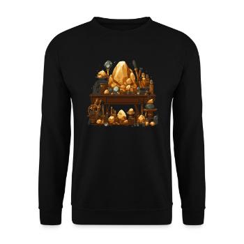 Lapidaire artiste pierres précieuses Pierre de collecte Pierre - Sweat-shirt Unisexe - noir - Devant - Alina (178cm) & Michal (187cm)