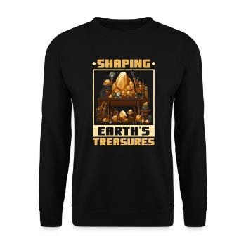 Lapidaire artiste pierres précieuses Pierre de collecte Pierre - Sweat-shirt Unisexe - noir - Devant - Alina (178cm) & Michal (187cm)