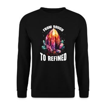 Lapidaire artiste pierres précieuses Pierre de collecte Pierre - Sweat-shirt Unisexe - noir - Devant - Alina (178cm) & Michal (187cm)