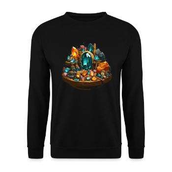 Lapidaire artiste pierres précieuses Pierre de collecte Pierre - Sweat-shirt Unisexe - noir - Devant - Alina (178cm) & Michal (187cm)