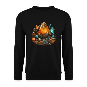 Lapidaire artiste pierres précieuses Pierre de collecte Pierre - Sweat-shirt Unisexe - noir - Devant - Alina (178cm) & Michal (187cm)