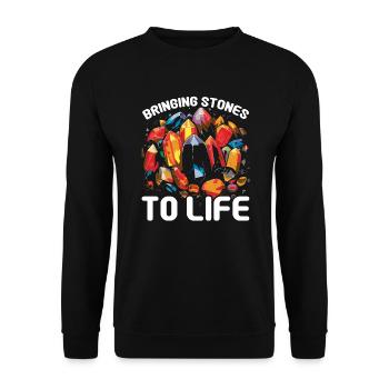 Lapidaire artiste pierres précieuses Pierre de collecte Pierre - Sweat-shirt Unisexe - noir - Devant - Alina (178cm) & Michal (187cm)