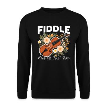 Fiddle Player Violinist Instrument Musician - Unisex Sweatshirt - black - Front - Alina (178cm) & Michal (187cm)