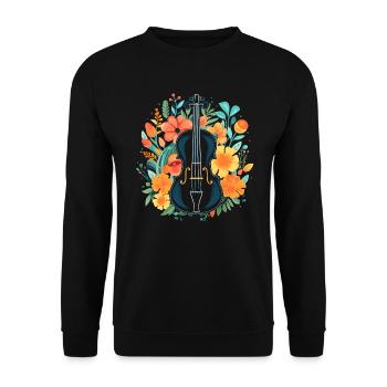 Fiddle Player Violinist Instrument Musician - Unisex Sweatshirt - black - Front - Alina (178cm) & Michal (187cm)