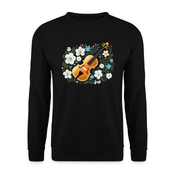 Fiddle Player Violinist Instrument Musician - Unisex Sweatshirt - black - Front - Alina (178cm) & Michal (187cm)