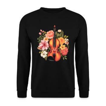 Fiddle Player Violinist Instrument Musician - Unisex Sweatshirt - black - Front - Alina (178cm) & Michal (187cm)