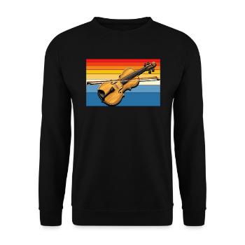 Fiddle Player Violinist Instrument Musician - Unisex Sweatshirt - black - Front - Alina (178cm) & Michal (187cm)