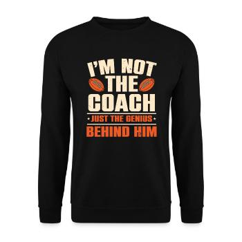 Assistant Coach Sport Trainer Team Coaching - Unisex Sweatshirt - black - Front - Alina (178cm) & Michal (187cm)