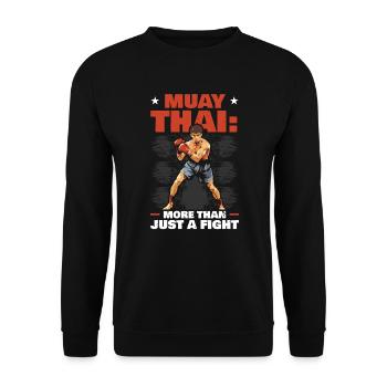 Muay Thai Boxing Martial Arts Martial Artist MMA - Unisex Sweatshirt - black - Front - Alina (178cm) & Michal (187cm)