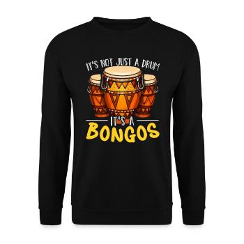 Bongo Player Musicien d’instrument de musique - Sweat-shirt Unisexe - noir - Devant - Alina (178cm) & Michal (187cm)