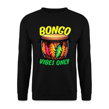 Bongospieler Musikinstrument Musiker - Unisex Pullover - Schwarz - Vorne - Alina (178cm) & Michal (187cm)