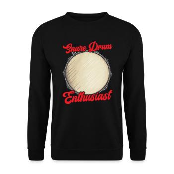 Snare Drum Musical Instrument Musician Drummer - Unisex Sweatshirt - black - Front - Alina (178cm) & Michal (187cm)
