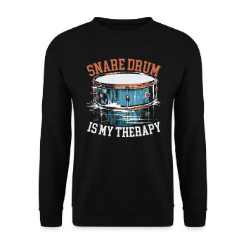 Snare Drum Musical Instrument Musician Drummer - Unisex Sweatshirt - black - Front - Alina (178cm) & Michal (187cm)