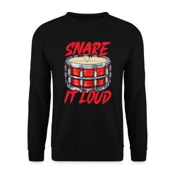 Snare Drum Musical Instrument Musician Drummer - Unisex Sweatshirt - black - Front - Alina (178cm) & Michal (187cm)