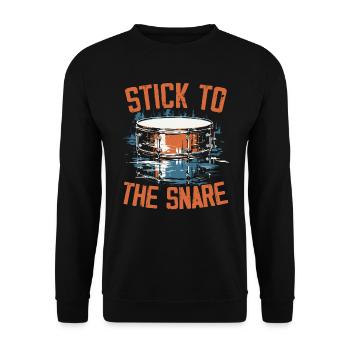 Snare Drum Musical Instrument Musician Drummer - Unisex Sweatshirt - black - Front - Alina (178cm) & Michal (187cm)