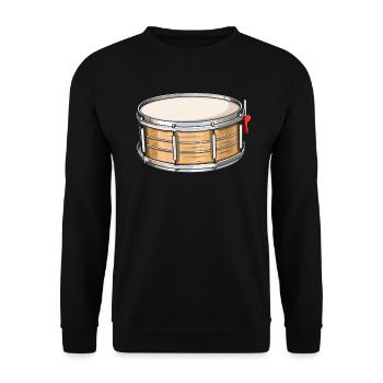 Snare Drum Musical Instrument Musician Drummer - Unisex Sweatshirt - black - Front - Alina (178cm) & Michal (187cm)