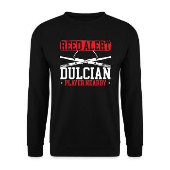 Dulcian Player Musikinstrument Musiker - Unisex Pullover - Schwarz - Vorne - Alina (178cm) & Michal (187cm)