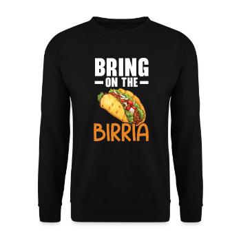 Birria Tacos Mexican Food Mexico Cuisine Foodie - Unisex Sweatshirt - black - Front - Alina (178cm) & Michal (187cm)
