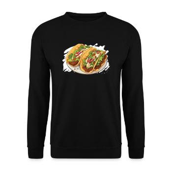 Birria Tacos Mexican Food Mexico Cuisine Foodie - Unisex Sweatshirt - black - Front - Alina (178cm) & Michal (187cm)