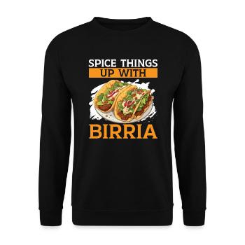Birria Tacos Mexican Food Mexico Cuisine Foodie - Unisex Sweatshirt - black - Front - Alina (178cm) & Michal (187cm)