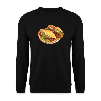 Birria Tacos Mexican Food Mexico Cuisine Foodie - Unisex Sweatshirt - black - Front - Alina (178cm) & Michal (187cm)
