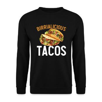 Birria Tacos Mexican Food Mexico Cuisine Foodie - Unisex Sweatshirt - black - Front - Alina (178cm) & Michal (187cm)