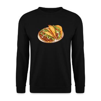 Birria Tacos Cuisine mexicaine Mexique Cuisine Foodie - Sweat-shirt Unisexe - noir - Devant - Alina (178cm) & Michal (187cm)
