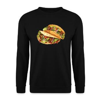Birria Tacos Cuisine mexicaine Mexique Cuisine Foodie - Sweat-shirt Unisexe - noir - Devant - Alina (178cm) & Michal (187cm)