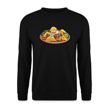 Chilaquiles Mexican Food Mexico Cuisine Foodie - Unisex Sweatshirt - black - Front - Alina (178cm) & Michal (187cm)
