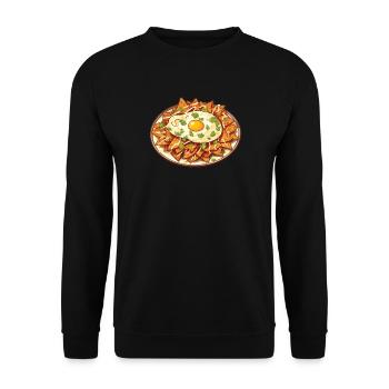 Chilaquiles Mexican Food Mexico Cuisine Foodie - Unisex Sweatshirt - black - Front - Alina (178cm) & Michal (187cm)