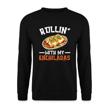Enchilada Lover Mexican Food Mexico Cuisine Foodie - Unisex Sweatshirt - black - Front - Alina (178cm) & Michal (187cm)