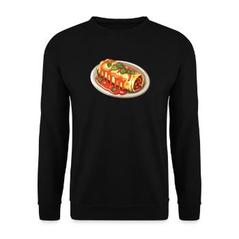Enchilada Lover Mexican Food Mexico Cuisine Foodie - Unisex Sweatshirt - black - Front - Alina (178cm) & Michal (187cm)