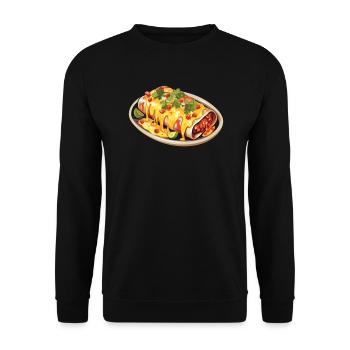 Enchilada Lover Mexican Food Mexico Cuisine Foodie - Unisex Sweatshirt - black - Front - Alina (178cm) & Michal (187cm)