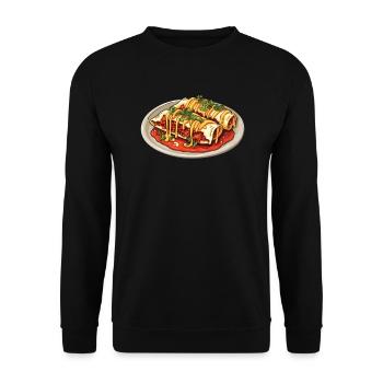 Enchilada Lover Mexican Food Mexico Cuisine Foodie - Unisex Sweatshirt - black - Front - Alina (178cm) & Michal (187cm)