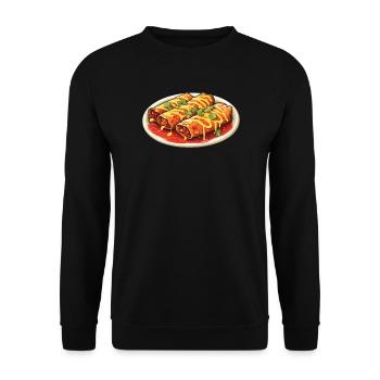 Enchilada Lover Mexican Food Mexico Cuisine Foodie - Unisex Sweatshirt - black - Front - Alina (178cm) & Michal (187cm)