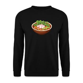 Pozole Liebhaber Mexikanisches Essen Mexiko Küche Feinschmecker - Unisex Pullover - Schwarz - Vorne - Alina (178cm) & Michal (187cm)
