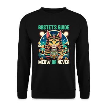 Bastet Déesse égyptienne Égypte Pyramide Égypte - Sweat-shirt Unisexe - noir - Devant - Alina (178cm) & Michal (187cm)