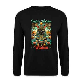 Bastet Déesse égyptienne Égypte Pyramide Égypte - Sweat-shirt Unisexe - noir - Devant - Alina (178cm) & Michal (187cm)