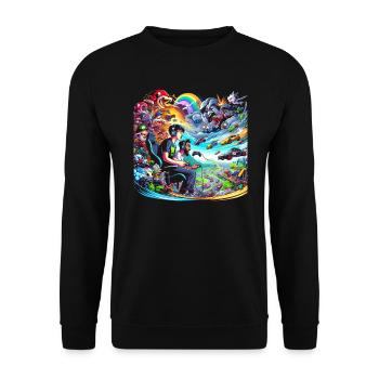 Speedrunning Joueur de jeux vidéo Gamer Gaming - Sweat-shirt Unisexe - noir - Devant - Alina (178cm) & Michal (187cm)