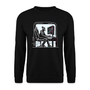Speedrunning Joueur de jeux vidéo Gamer Gaming - Sweat-shirt Unisexe - noir - Devant - Alina (178cm) & Michal (187cm)