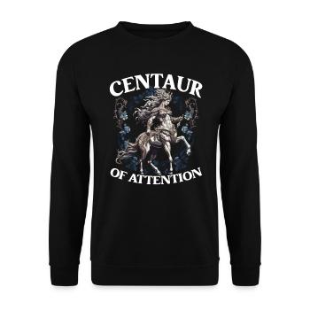 Centaure, créature mythique, mythologie grecque - Sweat-shirt Unisexe - noir - Devant - Alina (178cm) & Michal (187cm)